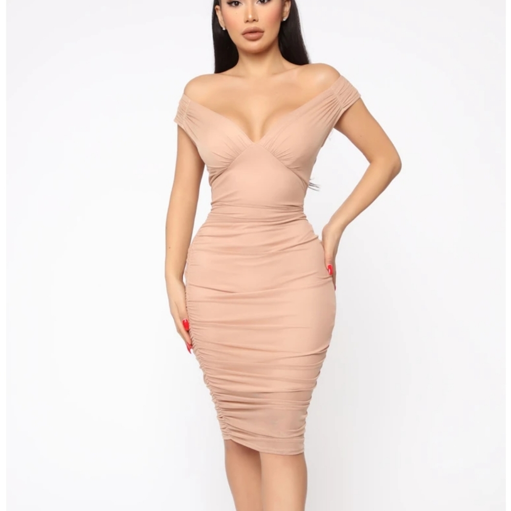 Fashion Nova Day and Night Nude Bodycon